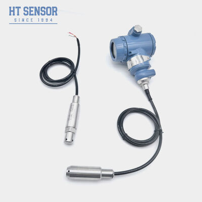 HTsensor 316L Stainless Steel IP68 Liquid Level Transmitter with 4-20mA Output and LED Display