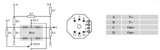 5V Silikon Piezoresistive Basınç Algılayıcı Diyafram Basınç Algılayıcı Pin Bağlantısı 6