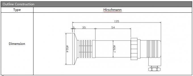 50.4mm Dökme Diyafram Basınç Algılayıcı Klip Yüksek Sıcaklık Göndericisi 0