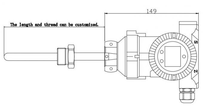 BT93420-III Sıvı sıcaklık sensörü için LCD sıcaklık göstergesi verici 0